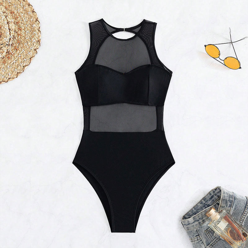 Maillot de bain sportif à encolure haute pour femmes Chic und Stil