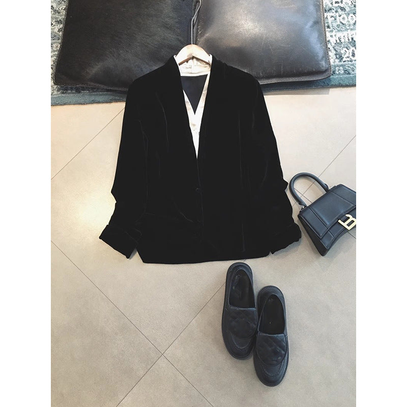 Blazer en velours luxueux pour femmes Chic und Stil
