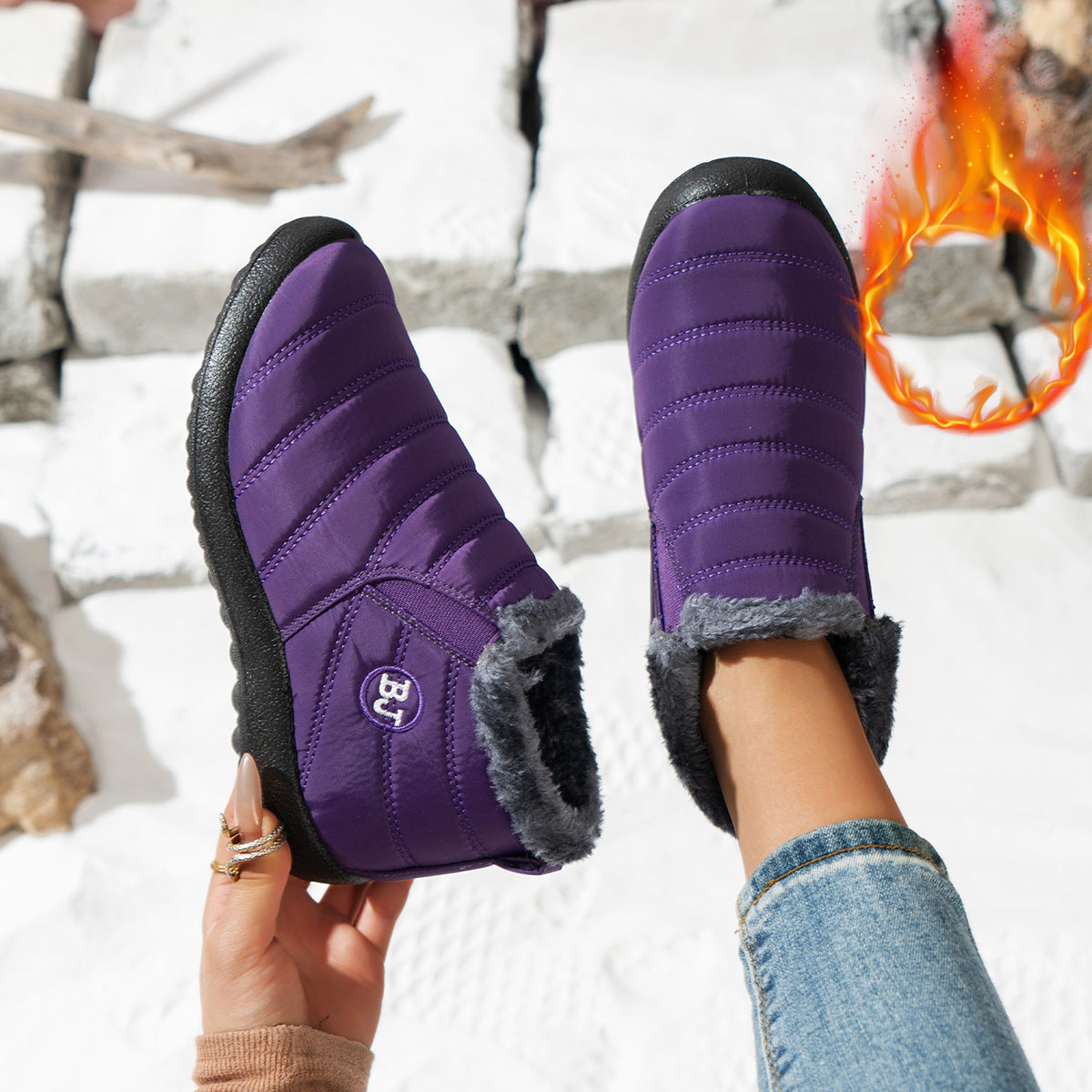 Bottes d'hiver confortables pour femmes avec doublure douillette et semelle antidérapante Chic und Stil