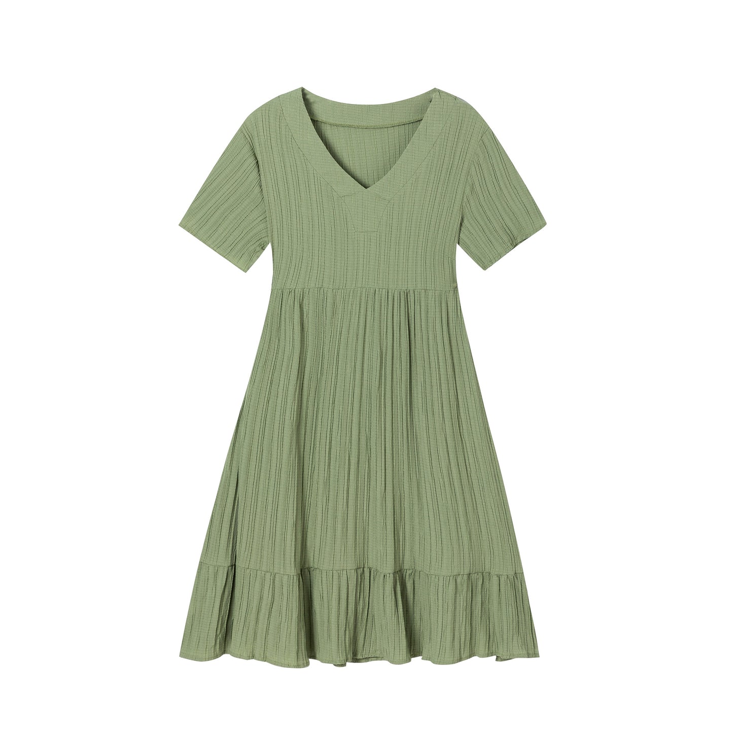 Robe midi évasée à décolleté en V pour dames Chic und Stil