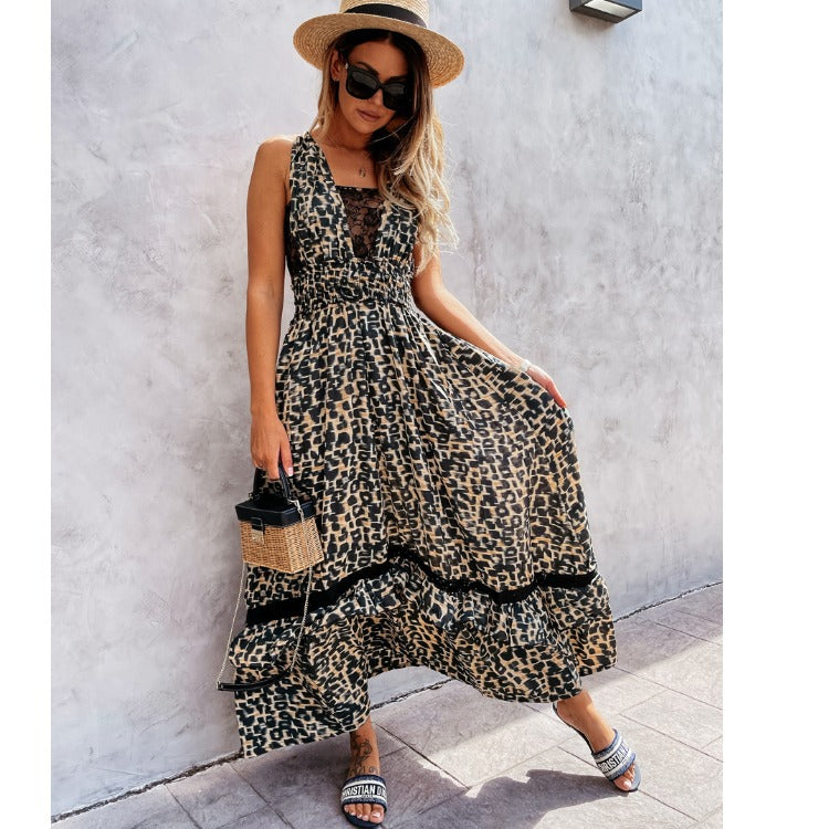 Robe maxi pour femmes avec ornements en dentelle Chic und Stil