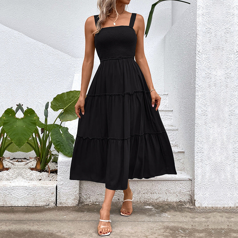 Robe à paliers pour femmes avec haut froncé Chic und Stil