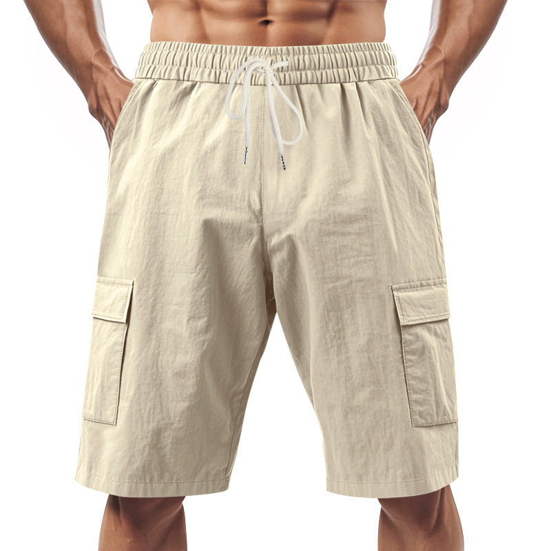 Shorts cargo décontractées pour hommes avec ceinture élastique et poches latérales pratiques Chic und Stil
