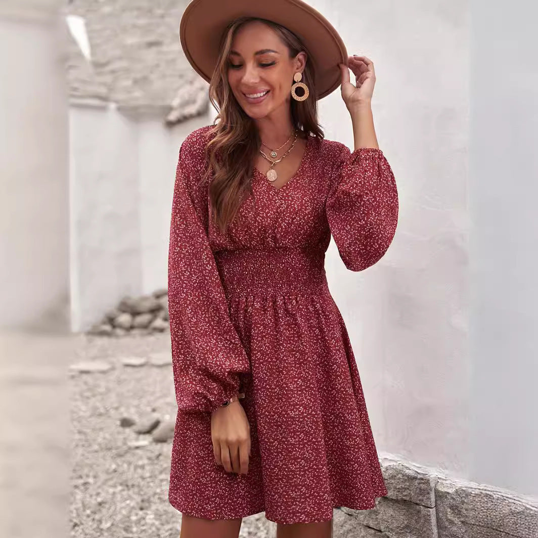 Robe femme avec coupe cintrée et manches ballon décontractées Chic und Stil