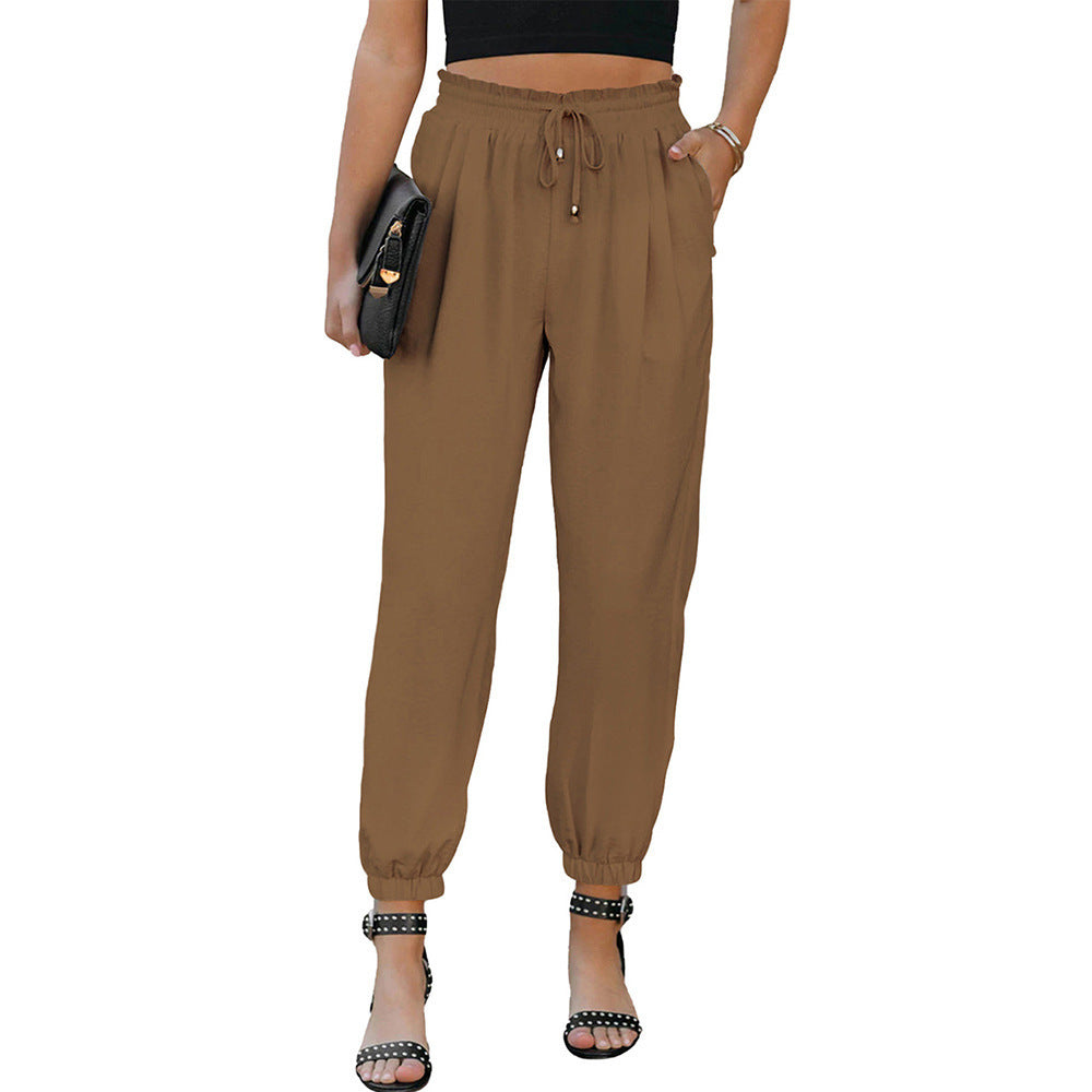Pantalon de jogging léger pour dames avec taille élastique et poches pratiques Chic und Stil