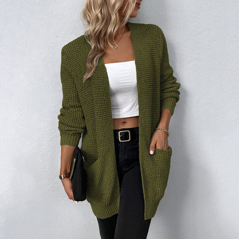 Veste en tricot décontractée pour dames avec poches profondes et coupe ouverte Chic und Stil