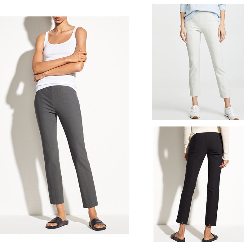 Pantalon taille haute ajusté pour femme Chic und Stil