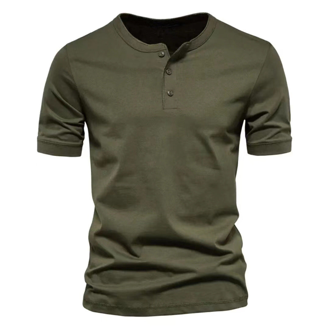 Hommes chemise décontractée à manches courtes avec patte de boutonnage Chic und Stil