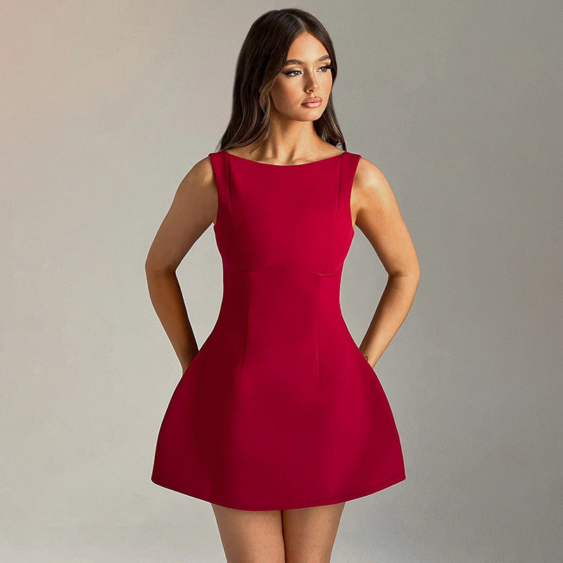 Robe Mini A-ligne Sculptée Chic und Stil Femme