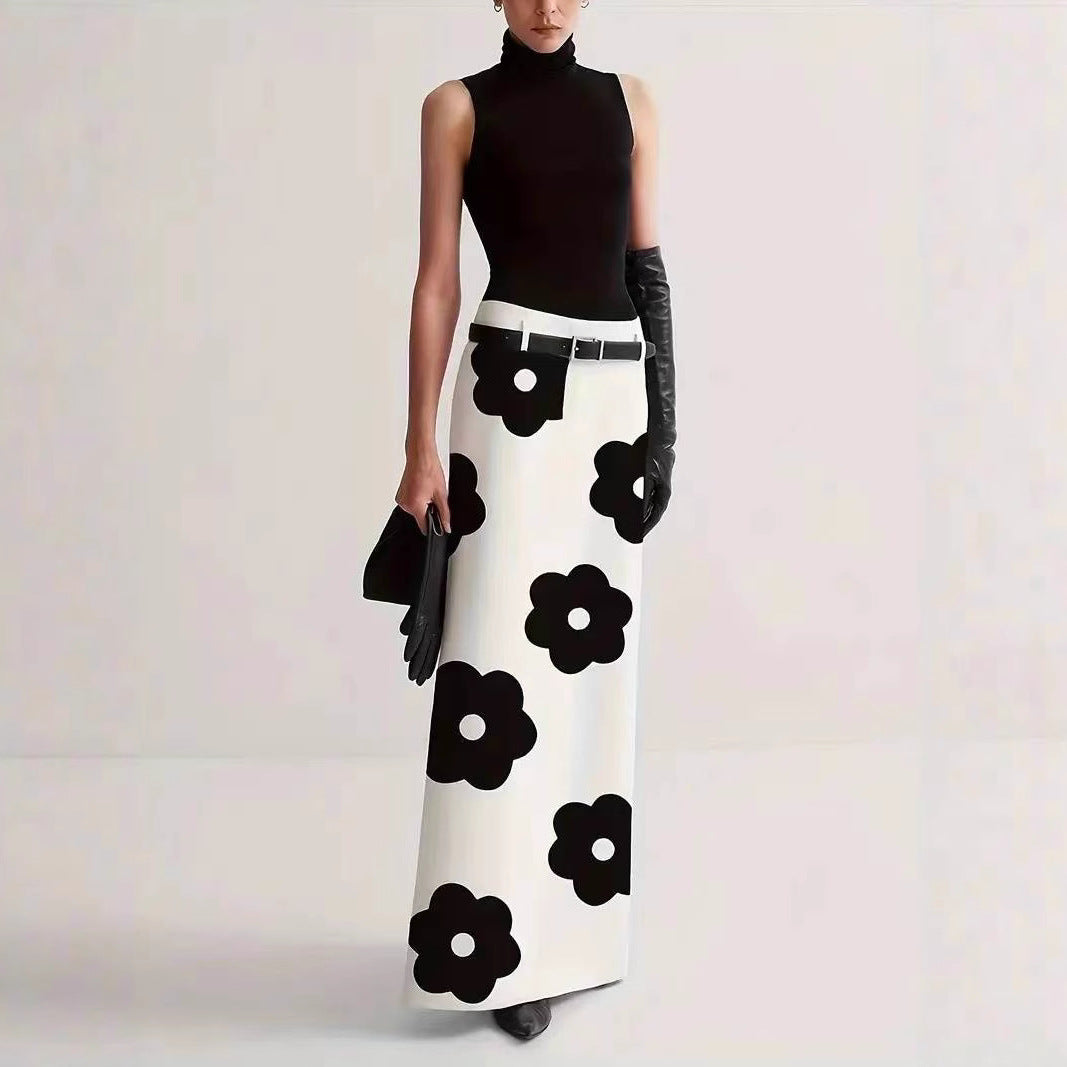 Jupe maxi dames avec motif floral et silhouette élégante Chic und Stil