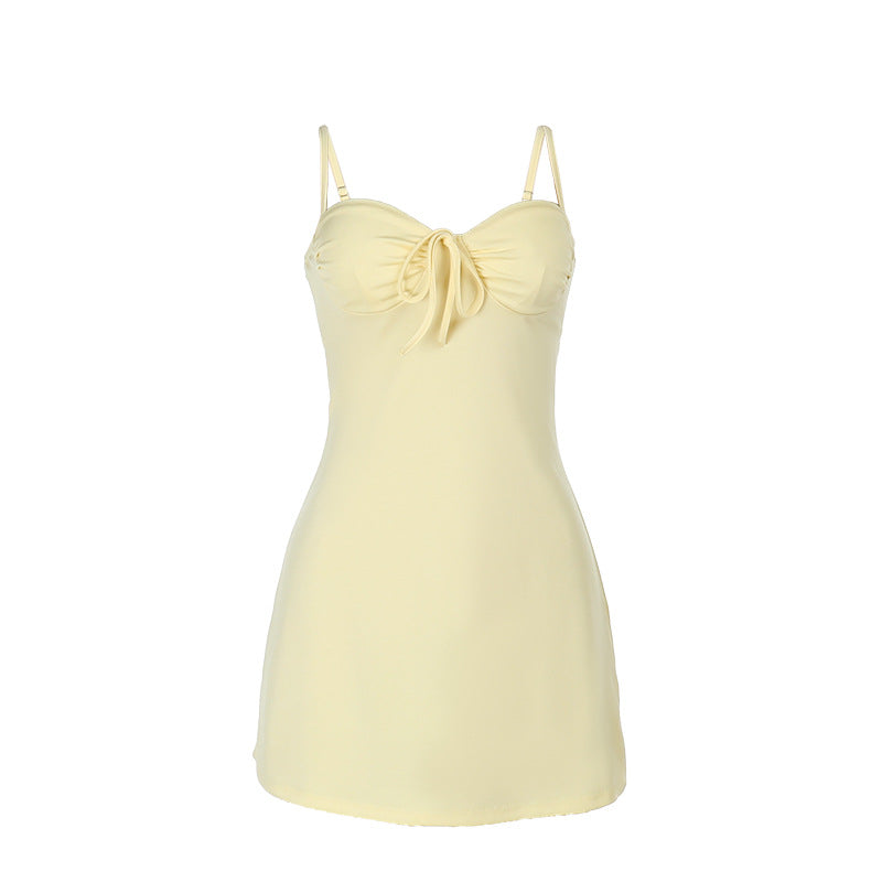 Robe mini de loisir pour femmes avec ceinture à nouer Chic und Stil