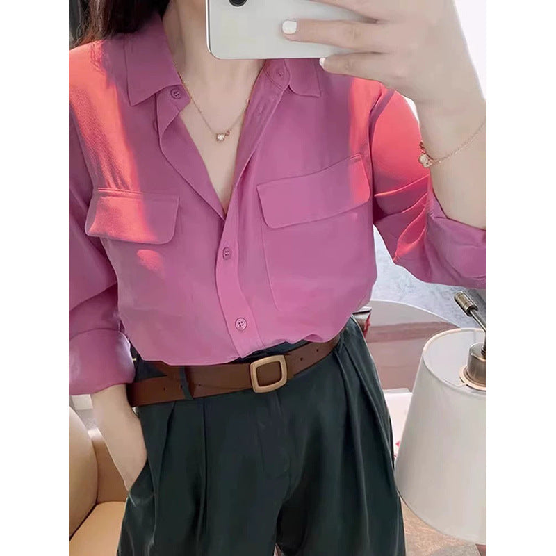 Chemise à boutons élégante pour femmes avec détails de poche Chic und Stil