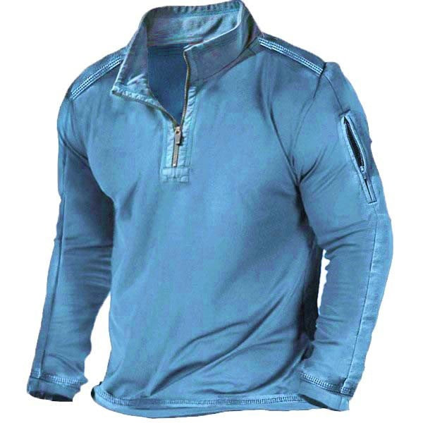 Pull fonctionnel pour hommes avec demi-fermeture éclair et poches pratiques Chic und Stil