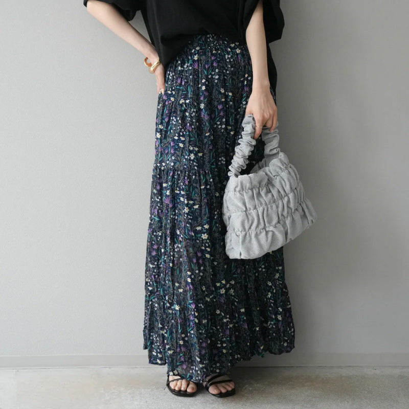 Femmes Jupes Maxi Fleur Chic und Stil
