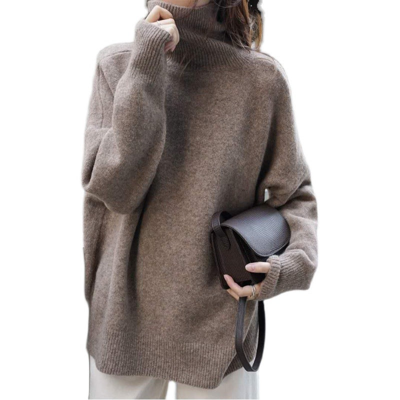 Pull col montant en laine pour femme Chic und Stil