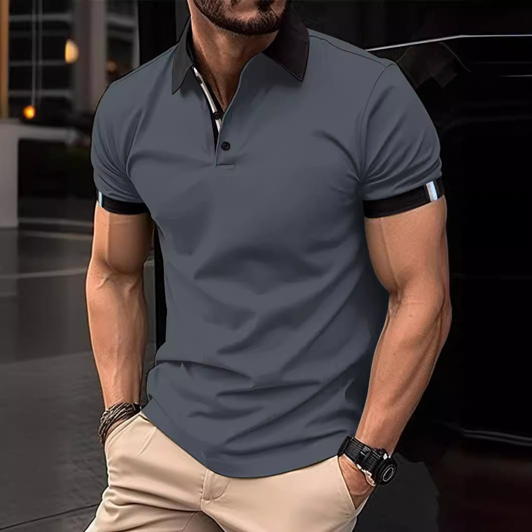 Polo de performance pour homme avec détails contrastés Chic und Stil