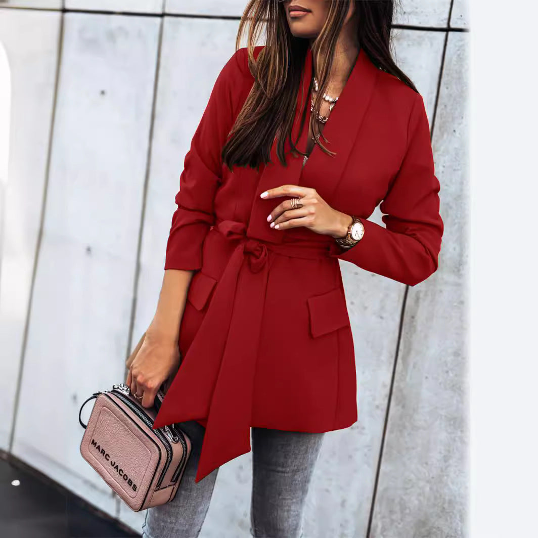 Veste blazer tendance pour femmes avec ceinture pratique et poches profondes Chic und Stil