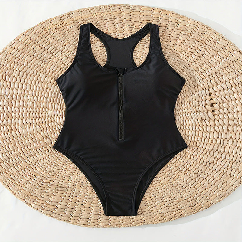 Maillot de bain femme à zip, dos nu, Chic und Stil