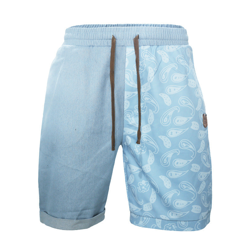 Shorts de plage décontractés pour hommes avec taille élastique et motif coloré Chic und Stil