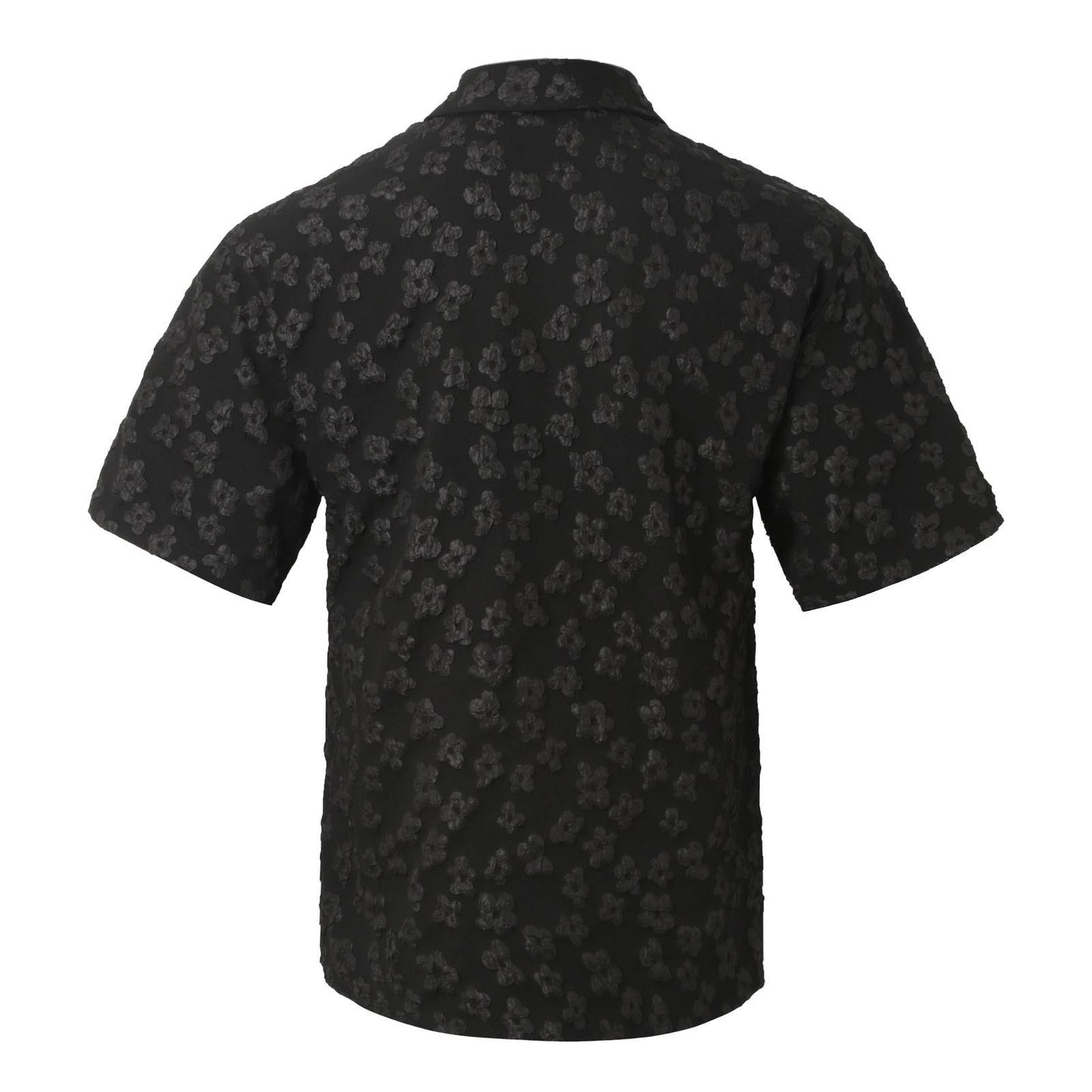 Chemise à manches courtes pour hommes avec motif texturé floral Chic und Stil