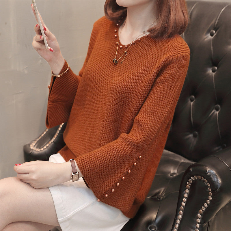 Pull femme avec coupe ample et détails en perles Chic und Stil