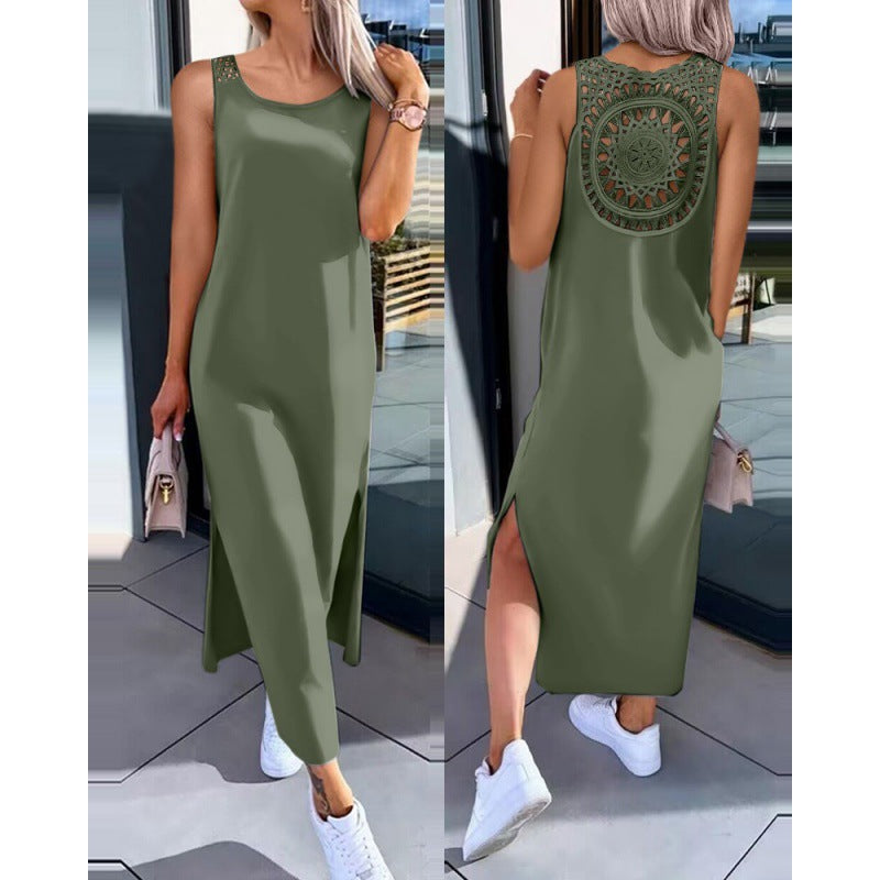 Robe Maxi dos en crochet Chic und Stil