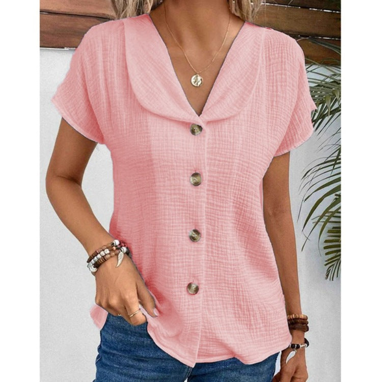 Women's blouse with visible buttons in lightweight fabric Chic und Stil