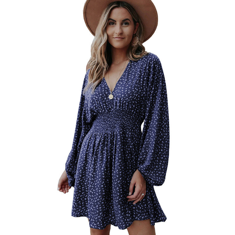 Robe femme avec coupe cintrée et manches ballon décontractées Chic und Stil