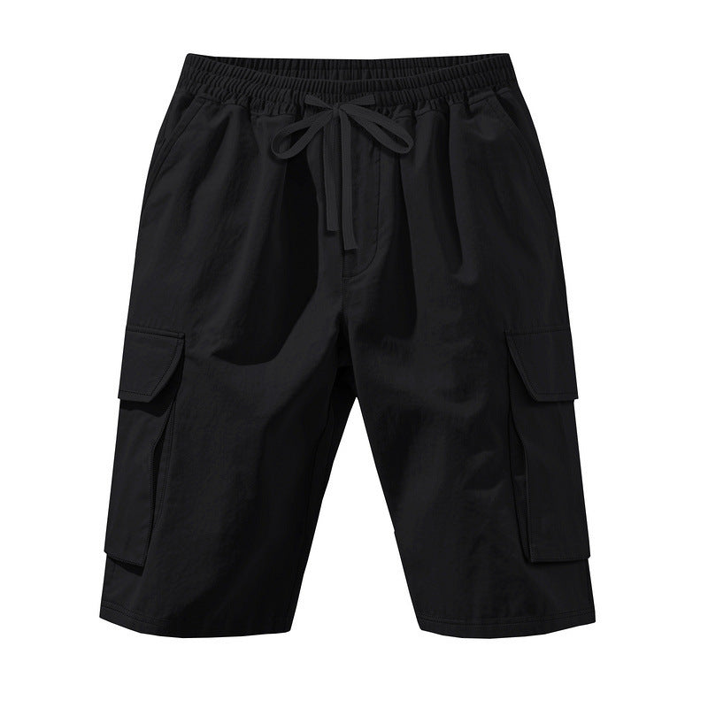 Shorts cargo pour hommes avec taille élastique et poches multifonctionnelles Chic und Stil