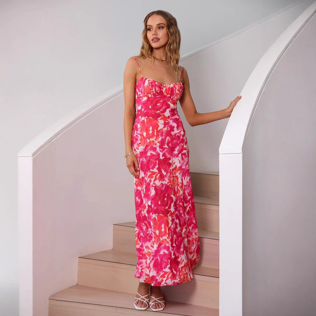 Robe Maxi Imprimé Floral Chic und Stil