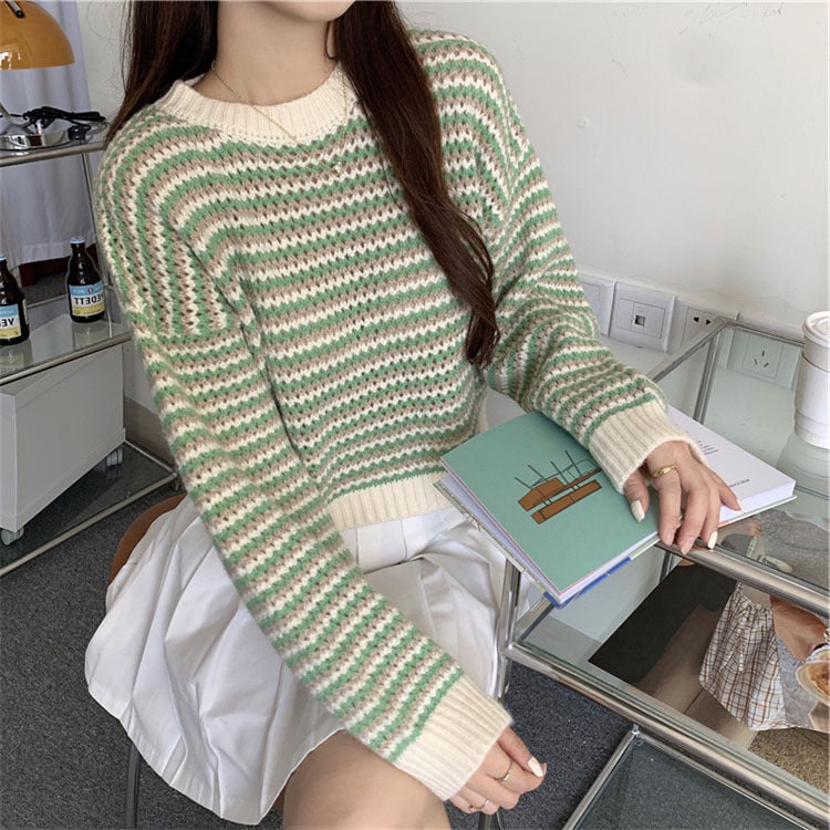 Pull en tricot à vagues pour femmes avec coupe oversized Chic und Stil