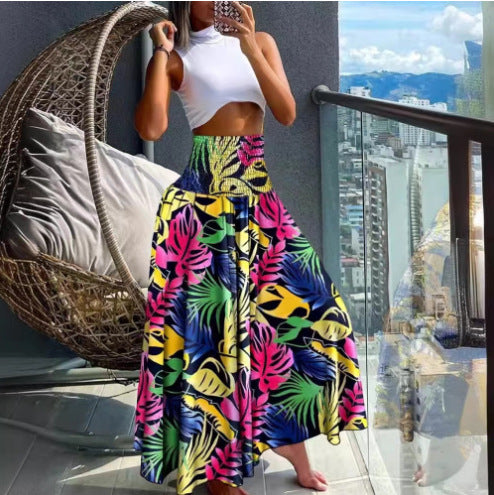 Jupe maxi à motifs vivants Chic und Stil pour femmes