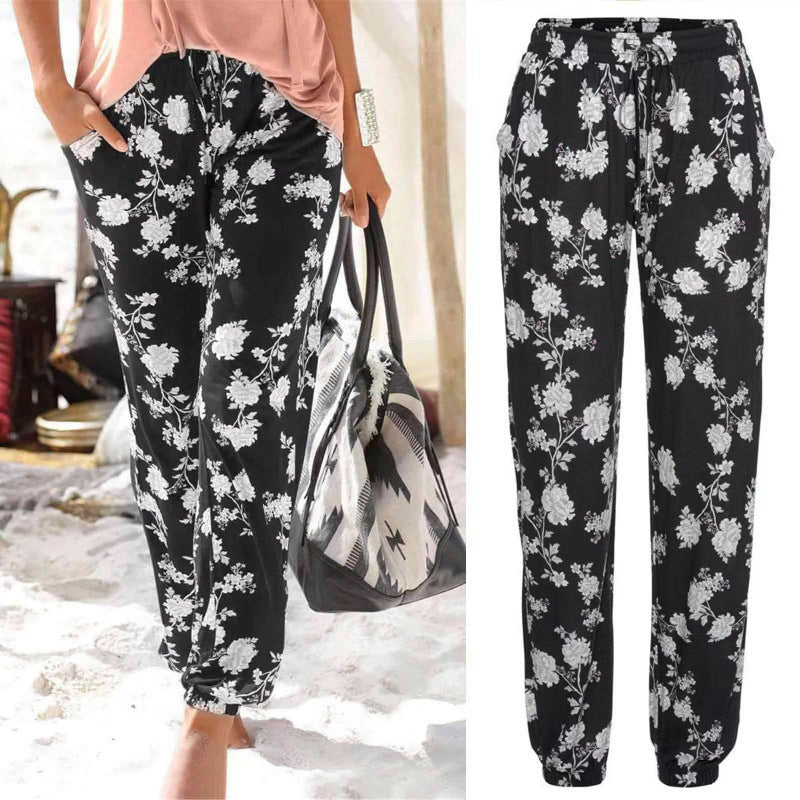 Pantalon de loisirs fleuri pour femmes Chic und Stil