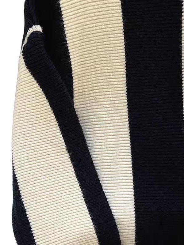 Pull en maille surdimensionné pour femmes avec motif rayé texturé Chic und Stil
