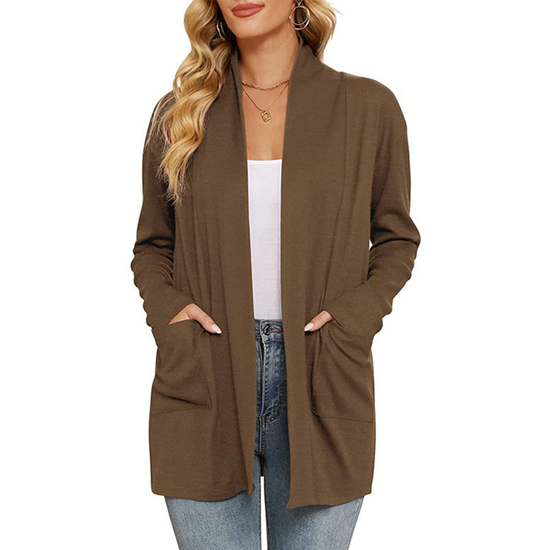Cardigan long décontracté pour femmes avec poches Chic und Stil