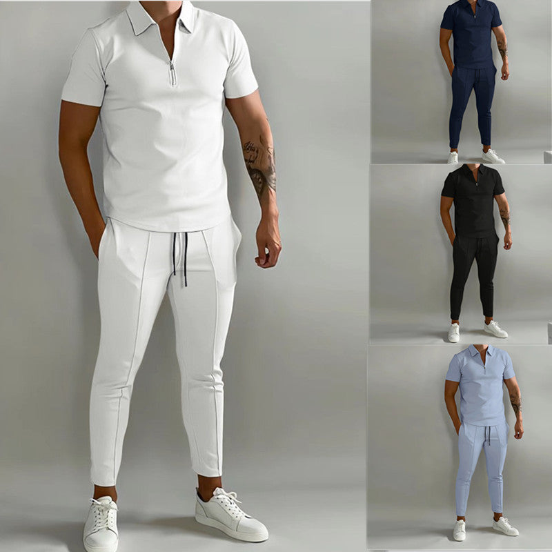 Hommes ensemble de performance à fermeture éclair moderne Chic und Stil