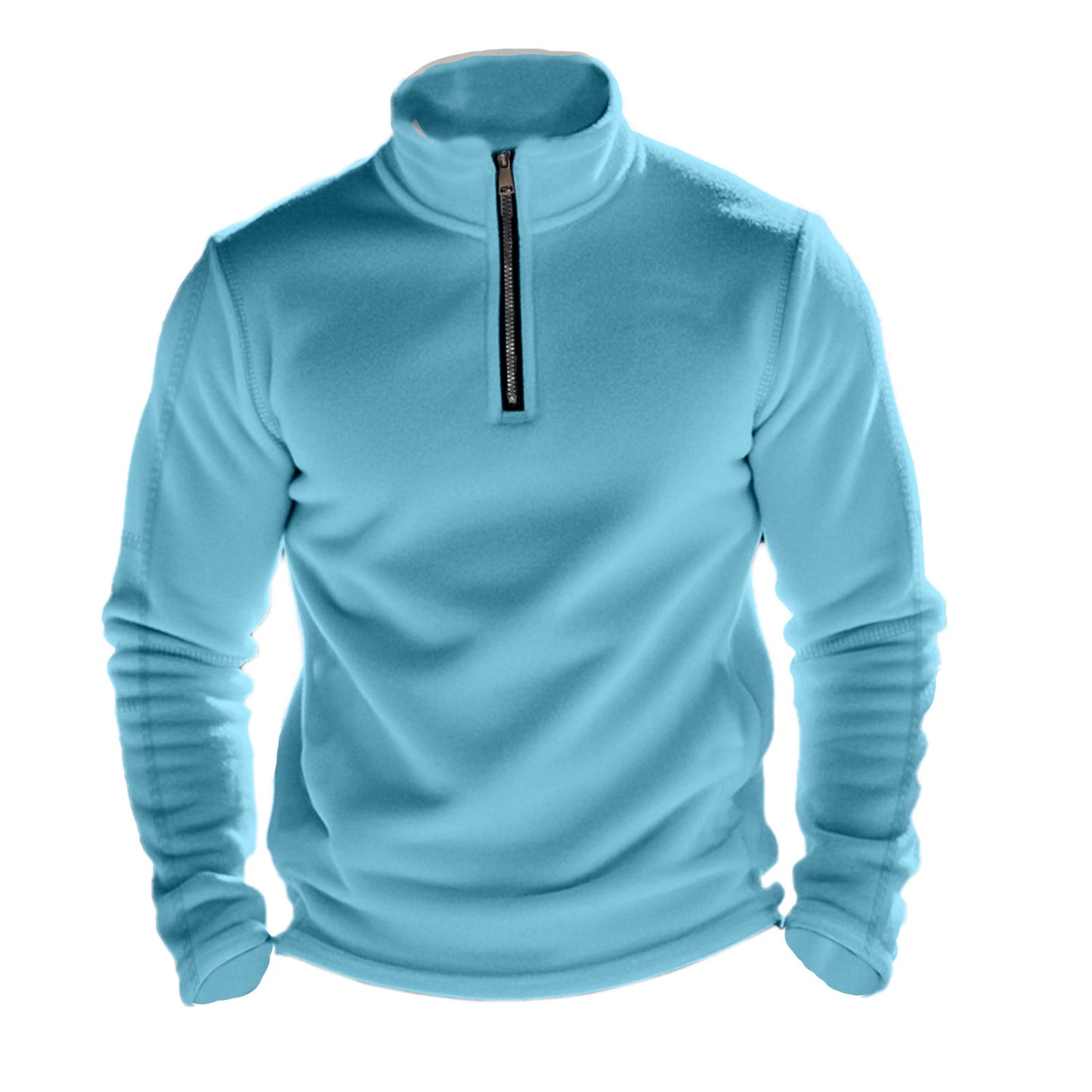 Pull en polaire pour hommes avec col montant et fermeture éclair Chic und Stil
