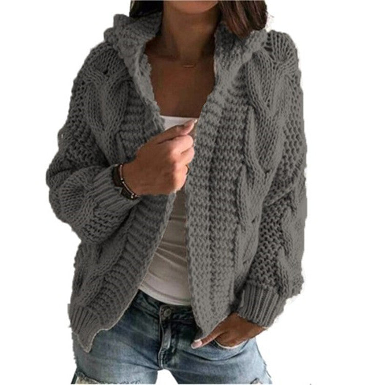 Veste en tricot pour femmes avec un motif en relief volumineux et une coupe décontractée Chic und Stil