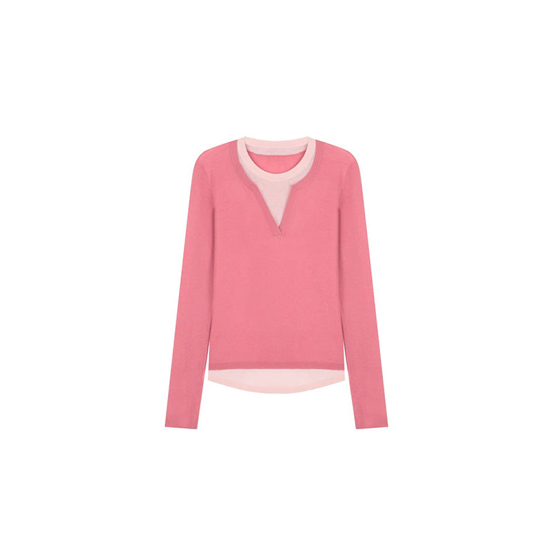 Pull en maille superposé confortable pour femmes Chic und Stil