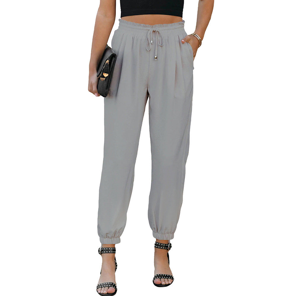 Pantalon de jogging léger pour dames avec taille élastique et poches pratiques Chic und Stil