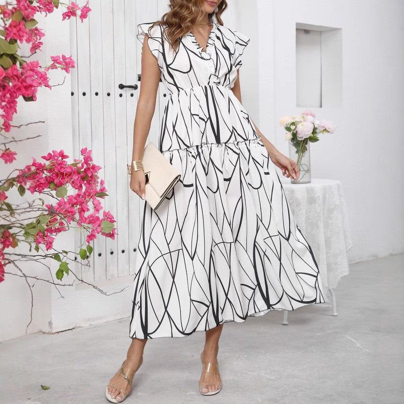 Robe Maxi à Volants pour Femmes Chic und Stil