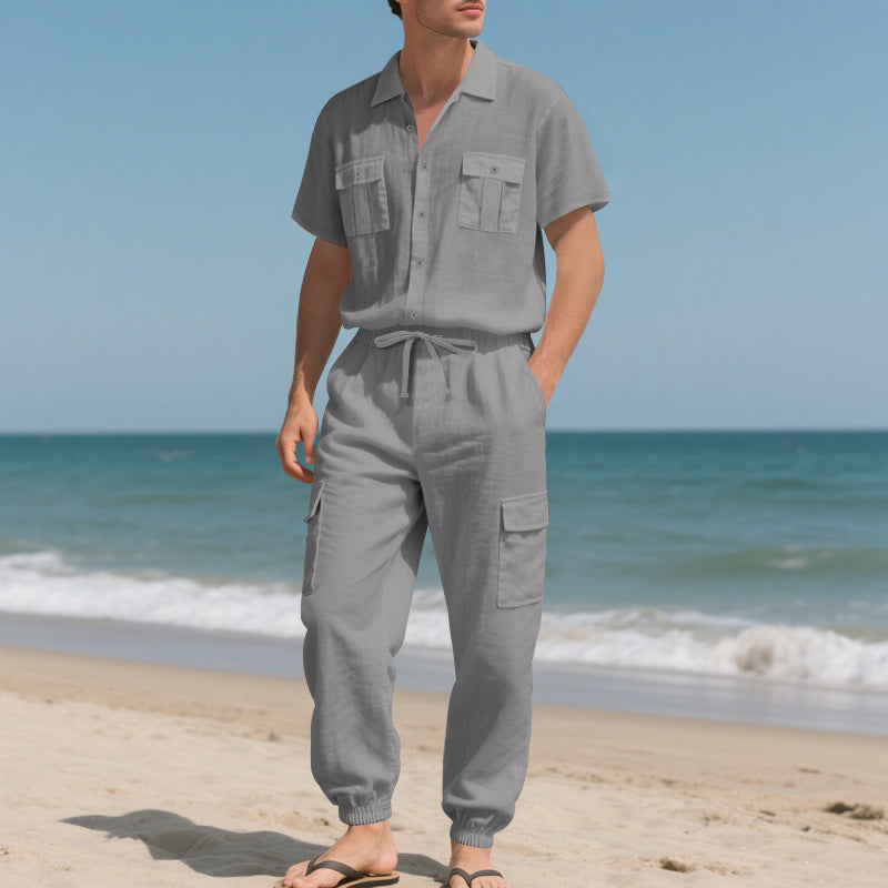 Costume court pour hommes à la mode avec poches pratiques Chic und Stil