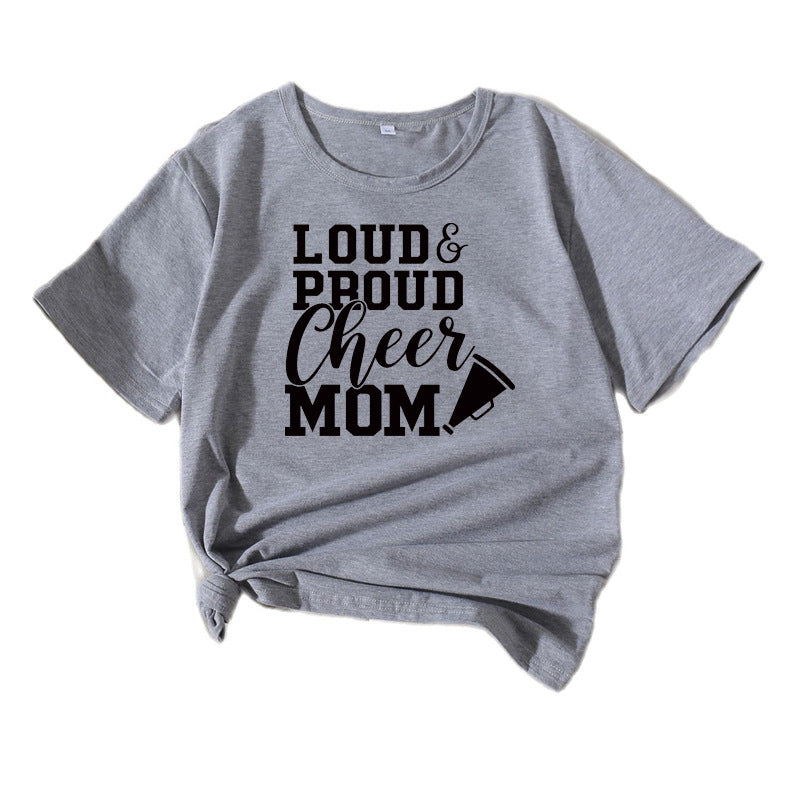 T-shirt graphique Mama Cheerleading Femme Chic und Stil