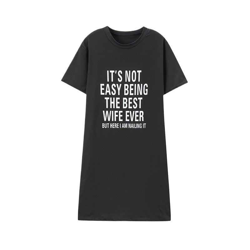 Robe T-shirt graphique surdimensionnée pour femmes Chic und Stil