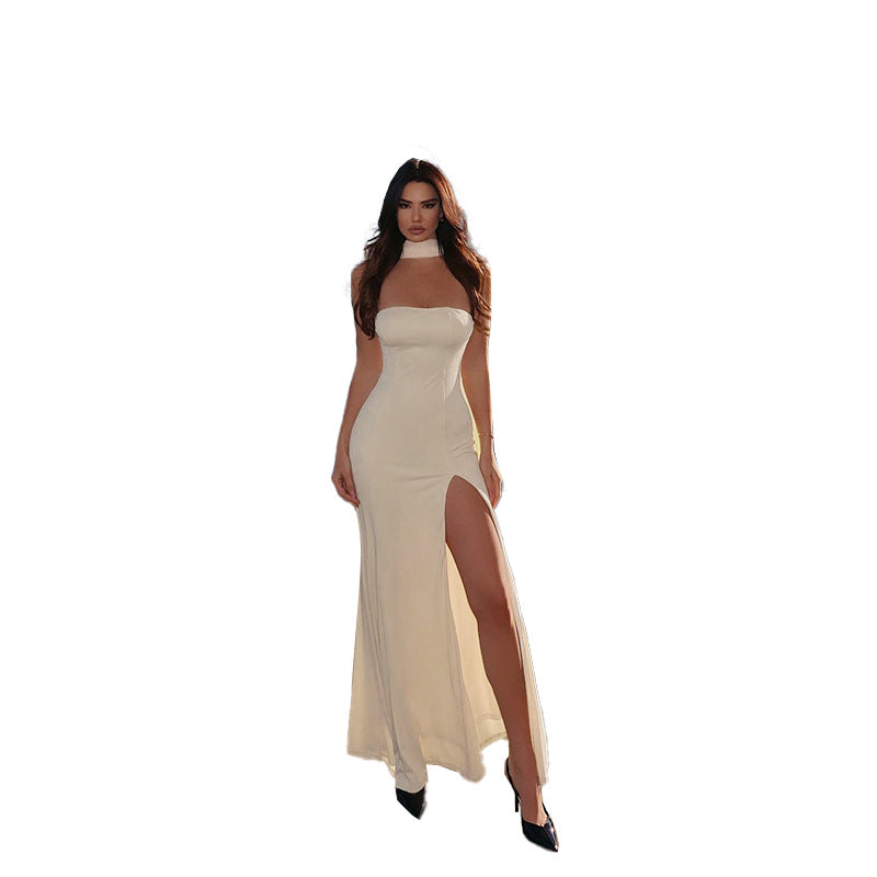 Robe maxi sans manches à fente latérale Chic und Stil