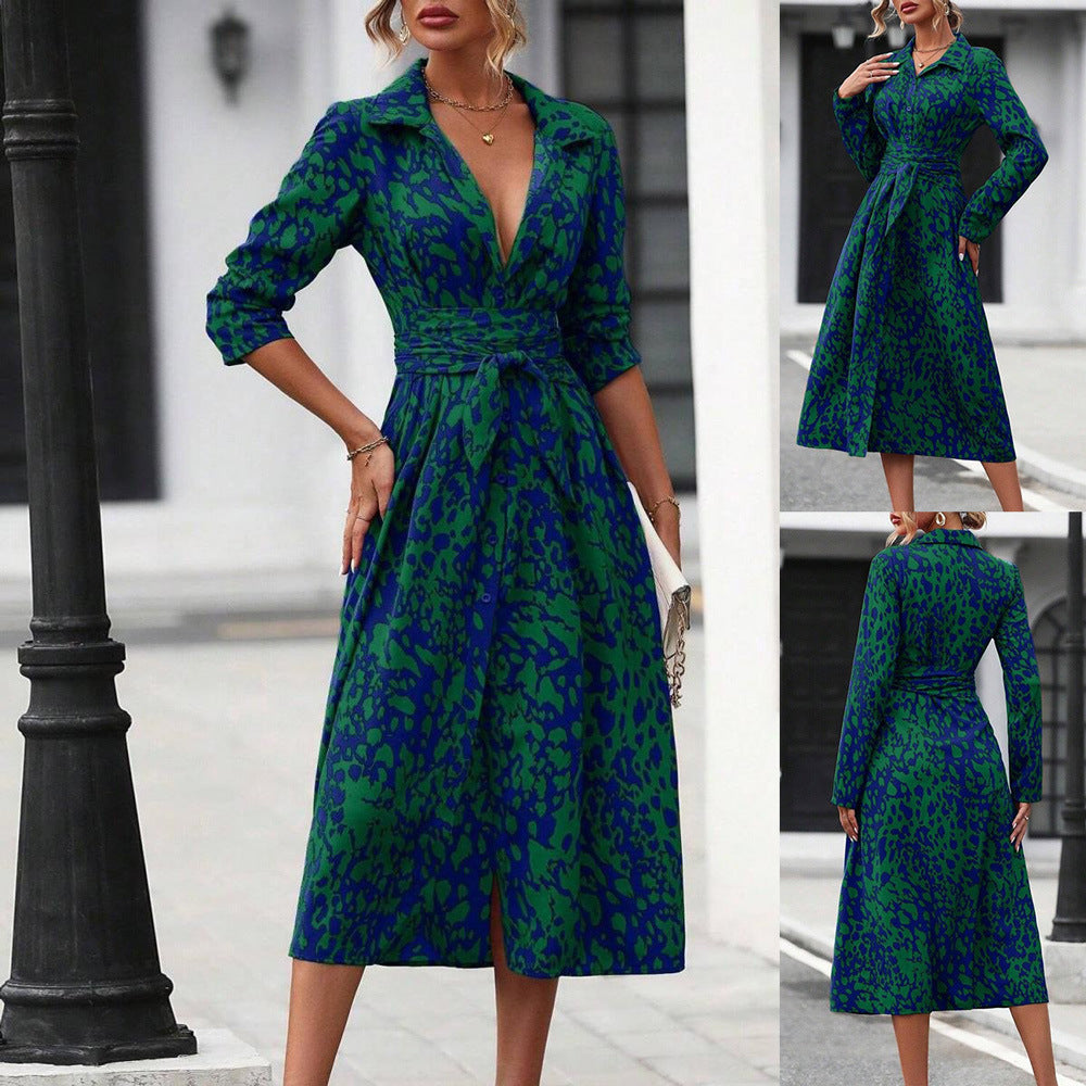 Robe midi élégante à fermeture à boutons Chic und Stil