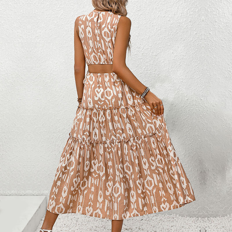 Robe maxi à volants pour femmes Chic und Stil