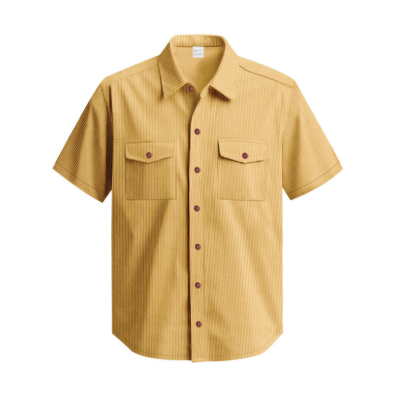 Chemise à manches courtes pour hommes avec surface structurée et poches poitrine pratiques Chic und Stil