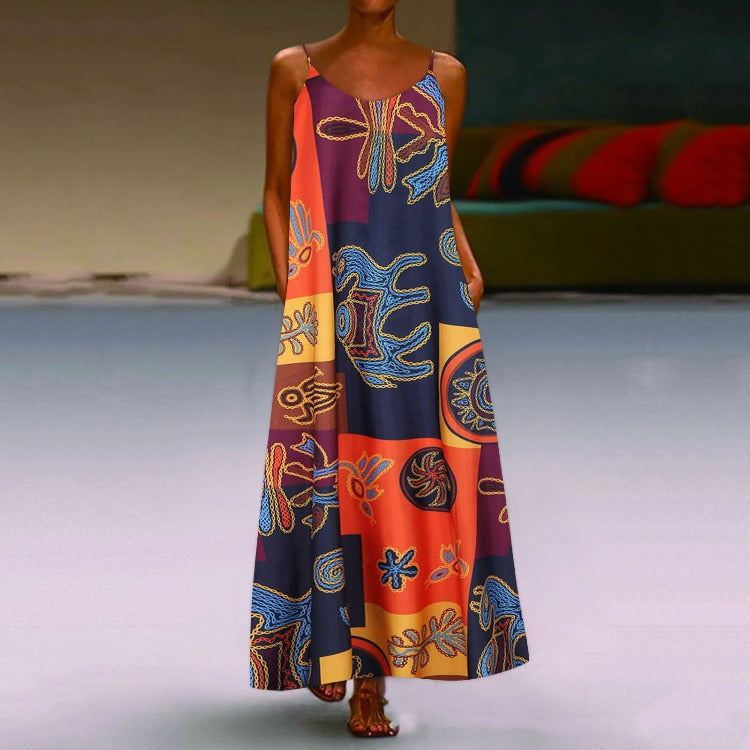 Robe maxi boho fleurie Chic und Stil pour femmes