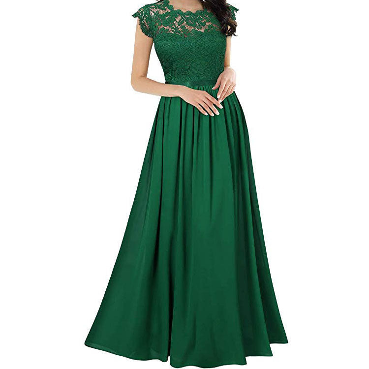 Robe de soirée A-line sans manches en dentelle pour femmes Chic und Stil
